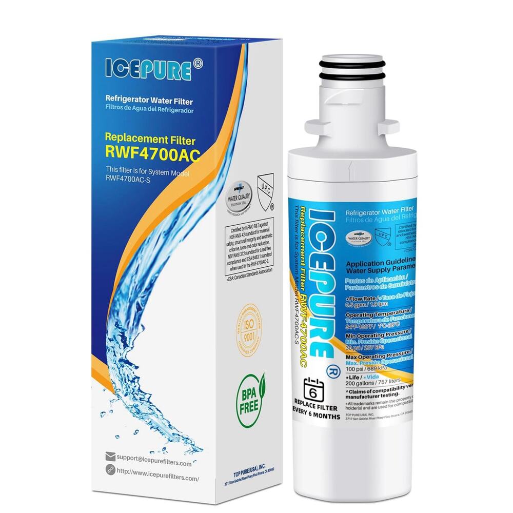 NEW! Icepure Replacement Refrigerator Water Filter RWF4700AC A13